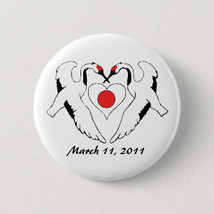 Japanische Kräne u. Button