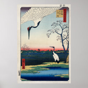 Japanische Krane von unbekannten Künstlern (1797-1 Poster