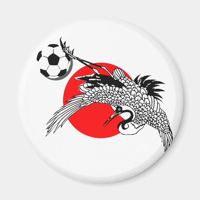 Japanische Kranflagge Magnet (Vorne)