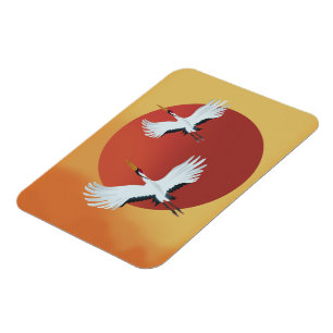 Japanische Kraniche Magnet