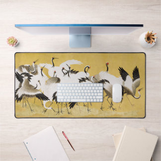 Japanische Kraniche Vintage Vogel Klassiker Schreibtischunterlage