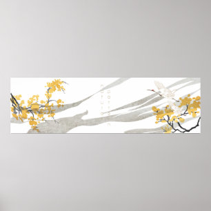 Japanische Kranichvögel Poster
