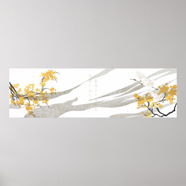 Japanische Kranvögel Poster (Vorne)