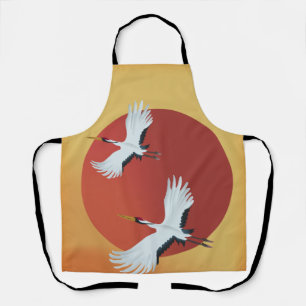 Japanische Kranvögel Schürze