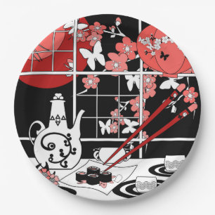Japanische Küche Pappteller