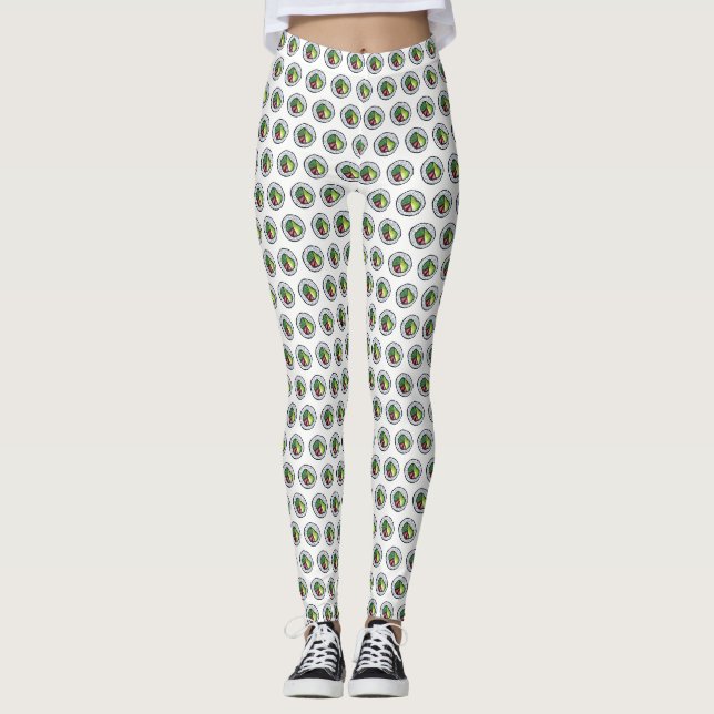 Japanische Küche Sushi California Tuna Roll Feinsc Leggings (Vorderseite)