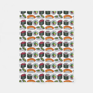 Japanische Küche Sushi Tuna Roll Lachs Nigiri Food Fleecedecke