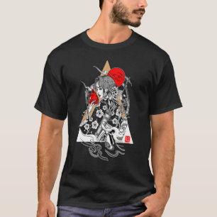 Japanische Kultur Samurai Geisha Sakura Cherry Blo T-Shirt