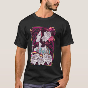 Japanische Kultur Samurai Kirschblüte Sakura Gei T-Shirt