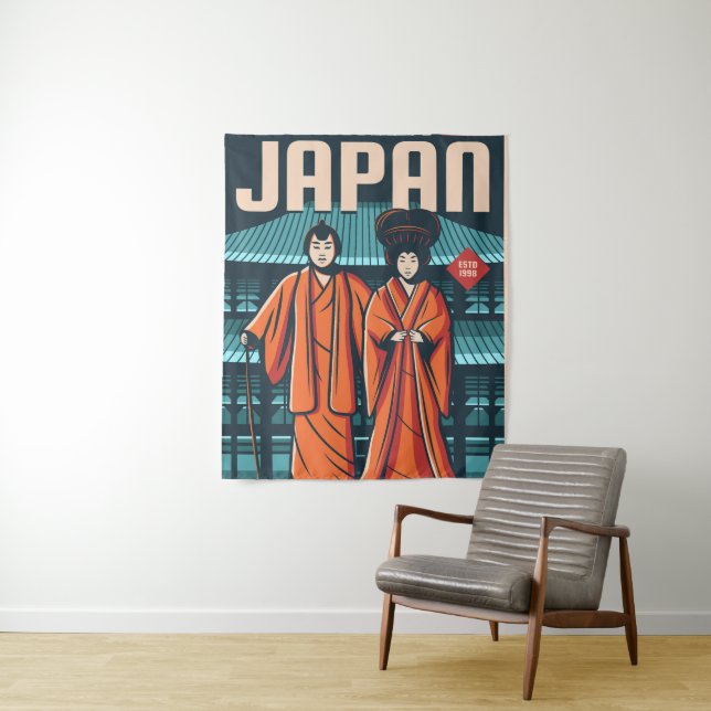Japanische Kultur Wandteppich (Beispiel)