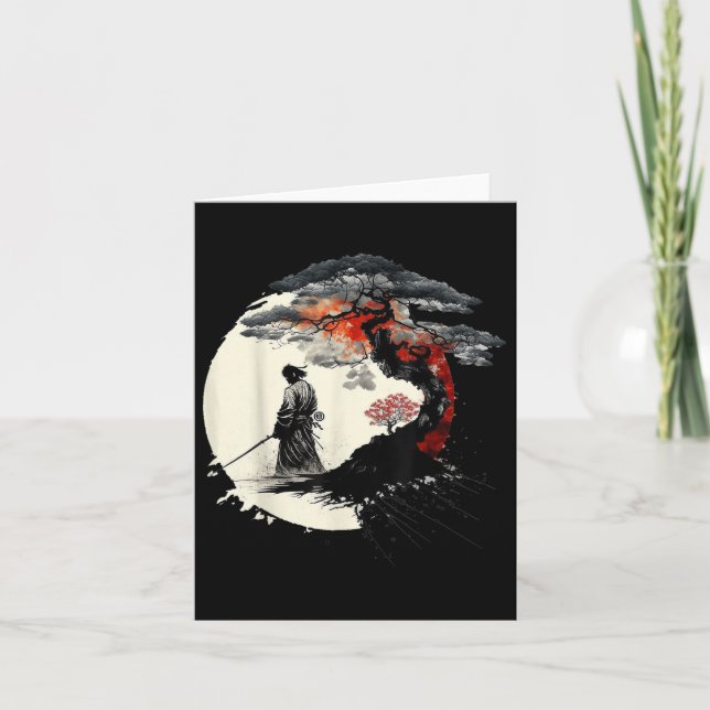 Japanische Kunst Aikido Baum des Lebens Frieden Ku Karte (Vorderseite)