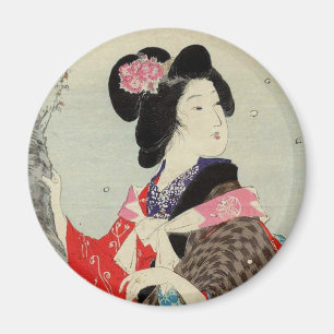 Japanische Kunst Frauen-Damen-Suzuki Kason Magnet