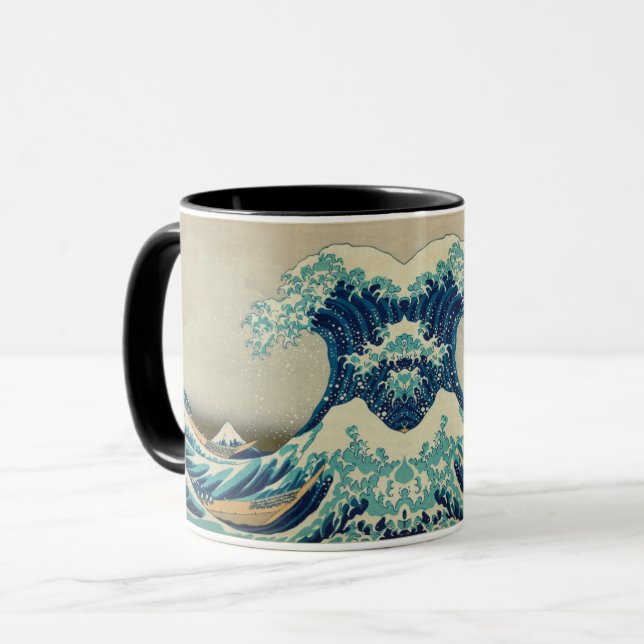 Japanische Kunst - Geyser Surf/Great Wave off Kana Tasse (Vorderseite Links)