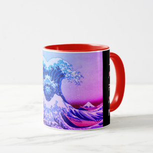 Japanische Kunst - Geyser-Surf/Große Welle vor Kan Tasse