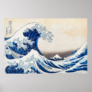 Japanische Kunst - Große Welle - Katsushika Hokusa Poster