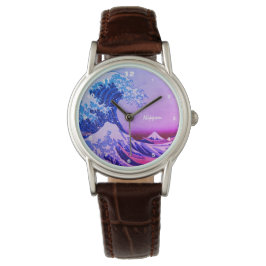 Japanische Kunst & Große Welle vor Kanagawa/Japan  Armbanduhr