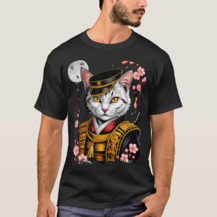 Japanische Kunst Katze Ninja Ukiyo-E Anime-Stil T-Shirt