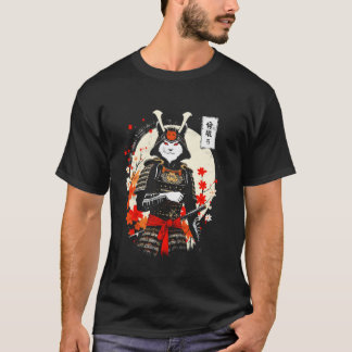 Japanische Kunst Katzen Tee Japan Krieger Retro Ka