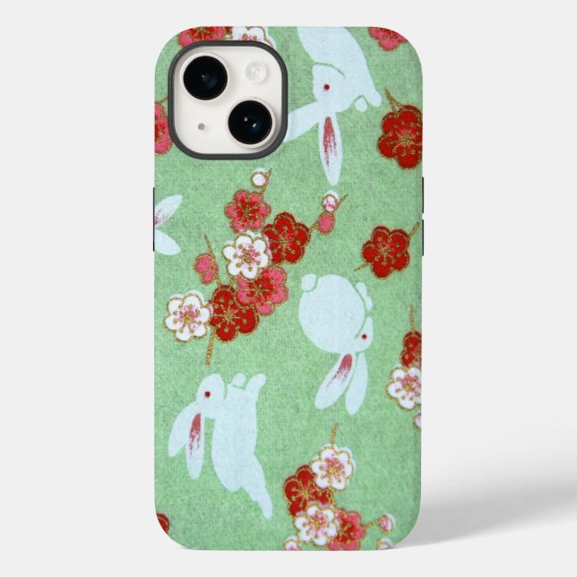 Japanische Kunst - Sakuras und Rabbits iPhone 14 F Case-Mate iPhone Hülle (Rückseite)