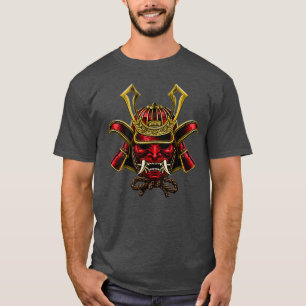 Japanische Kunst Samurai-Maske Bereit Für Den Kamp T-Shirt