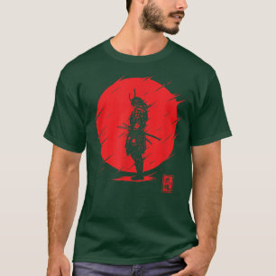 Japanische Kunst Samurai Vintage Kämpfer Retro Des T-Shirt