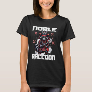 Japanische Kunst Samurai Waschbär Krieger Kampfste T-Shirt
