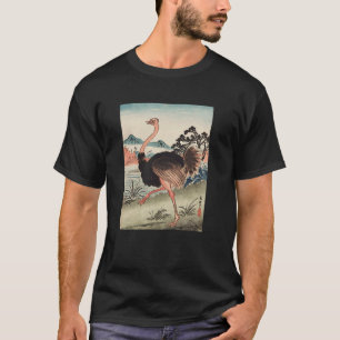 Japanische Kunst Strauß Kyosai Vintage Japan Kunst T-Shirt