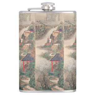 Japanische Kunstflasche Flachmann