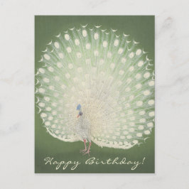 Japanische Kunstkunst | Peacock | Geburtstagskarte Postkarte