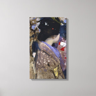 Japanische Lady mit einem Fan von George Henry Leinwanddruck