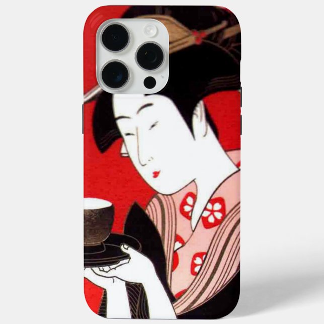 Japanische Lady Tea Bewirtung der Zeremonie Kunstd Case-Mate iPhone Hülle (Rückseite)