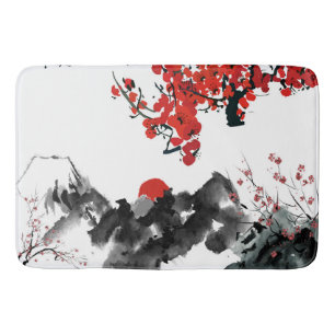 Japanische Landschaft Bath Mat Badematte