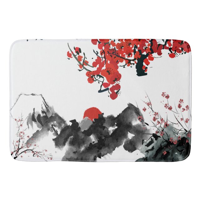 Japanische Landschaft Bath Mat Badematte (Vorderseite)