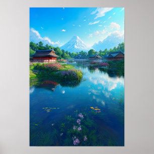 Japanische Landschaft Charm Poster