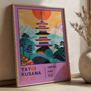 Japanische Landschaft Lilac Yayoi Kusama Ausstellu Poster