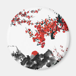 Japanische Landschaft Magnet