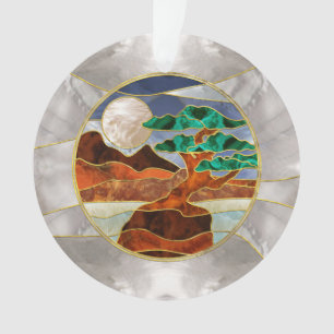 Japanische Landschaft Mineralstoffe Ornament