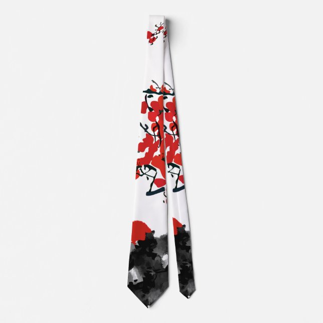 Japanische Landschaft Neck Tie Krawatte (Vorderseite)