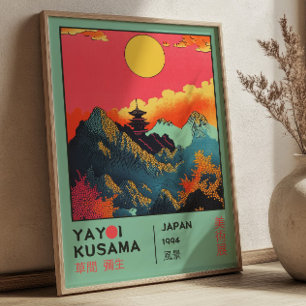 Japanische Landschaft Retro Yayoi Kusama Ausstellu Poster