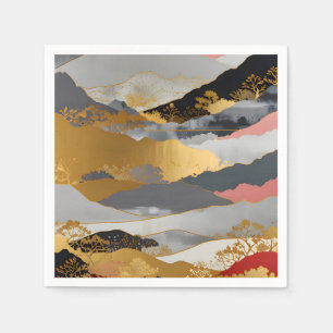 Japanische Landschaft Serviette