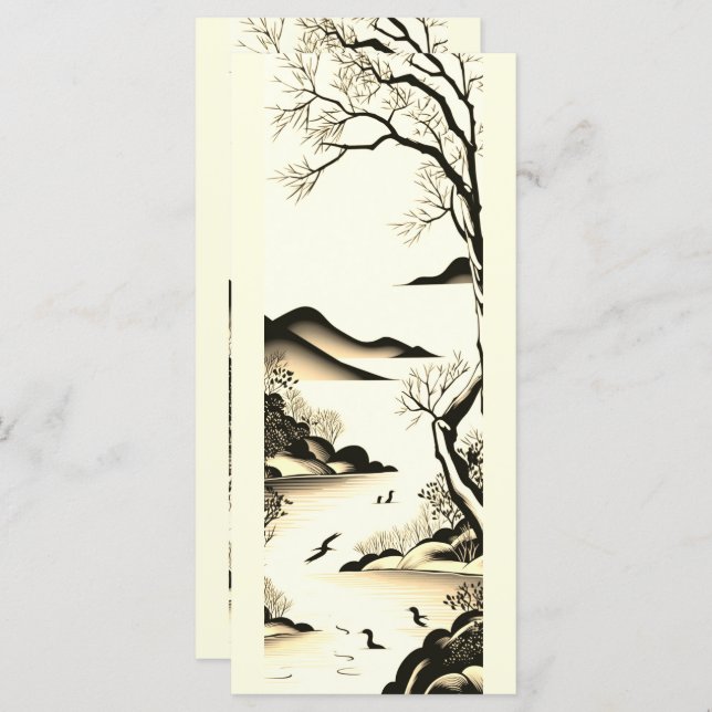 Japanische Landschaft Tinte Art Nr. 3 (Vorne/Hinten)