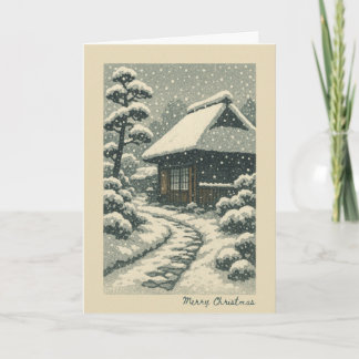 Japanische Landschaft - Weihnachtskarte Karte