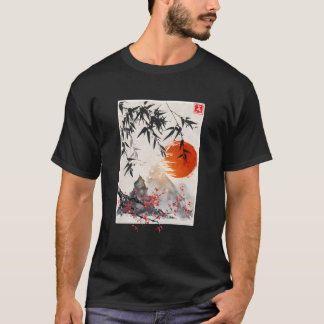 Japanische Landschaftskultur Sakura Kirschblütenba T-Shirt
