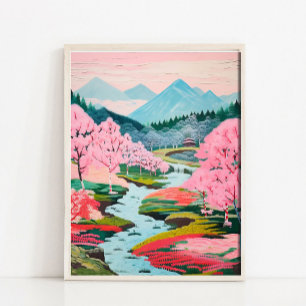 Japanische Landschaftskunstmalerei, Japanisches Po Poster