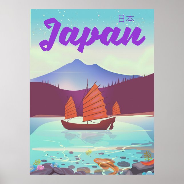 Japanische Landschaftsreisepakete Poster (Vorne)