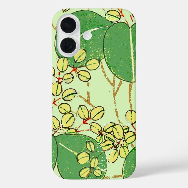Japanische Leaf Floral Botanisches Kunstmuster Case-Mate iPhone Hülle (Rückseite)