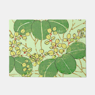 Japanische Leaf Floral Botanisches Kunstmuster Fußmatte