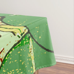 Japanische Leaf Floral Botanisches Kunstmuster Tischdecke