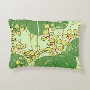 Japanische Leaf Floral Botanisches Kunstmuster Zierkissen