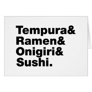 japanische Lebensmittel Tempura & Ramen & Onigiri 